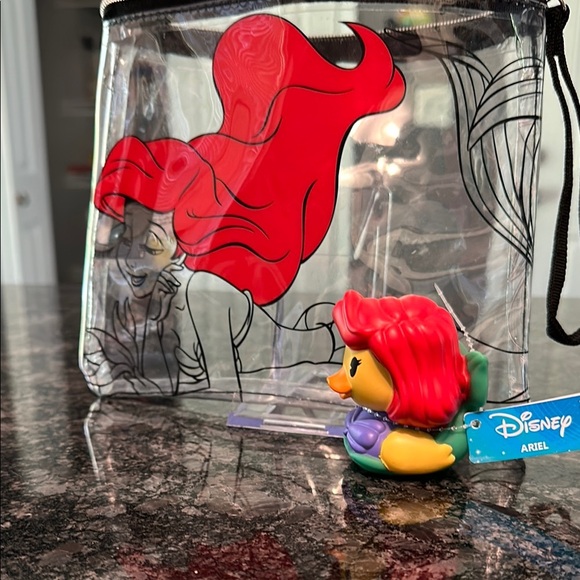 Disney Ariel Bundle: Cosmetic Pouch & Rubber Ducky Combo Set - Picture 3 of 15